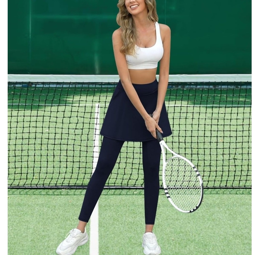 LouKeith Skirted Leggings for Women Athletic Skirt w/ Leggings Tennis Yoga Golf